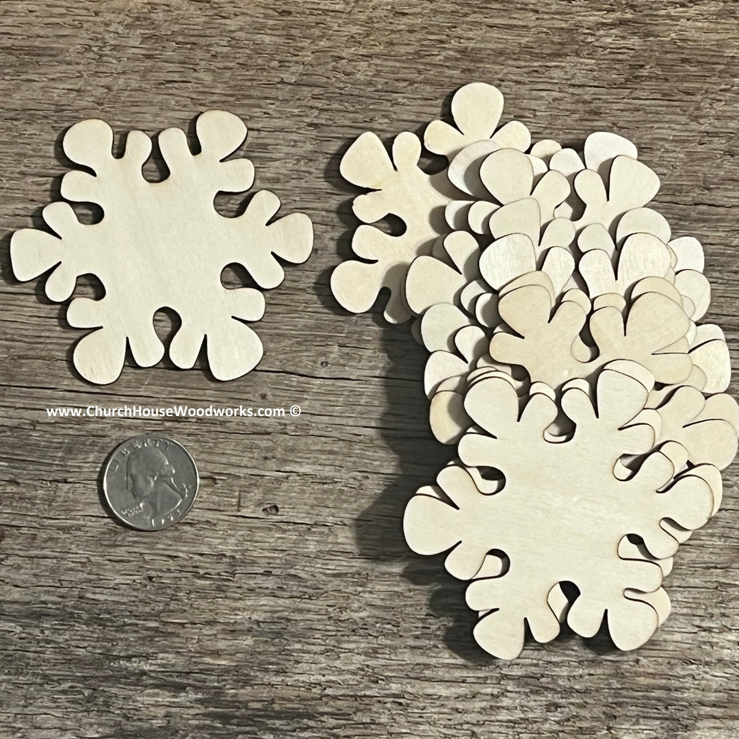 3 inch diameter wood snowflake for painting