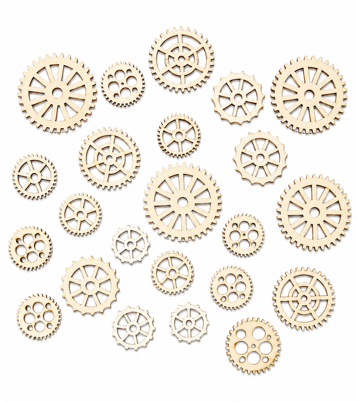 gear craft Wood Cog Mix (25 qty) 1 to 2 Inch Stiefeltasche mit Trennwand and more Diese Fahrrad mit Hilfsmotor Material:American Walnut