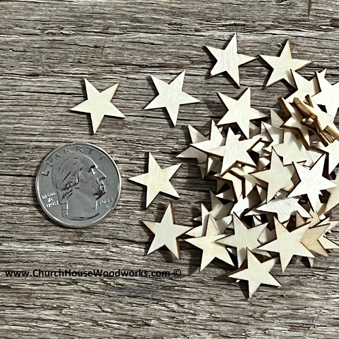 5/8" inch wood wooden stars flag making
