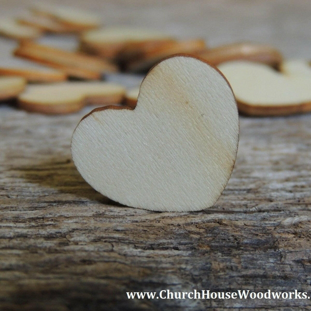 1 inch large blank wood heart tags for weddings anniversary showers decor