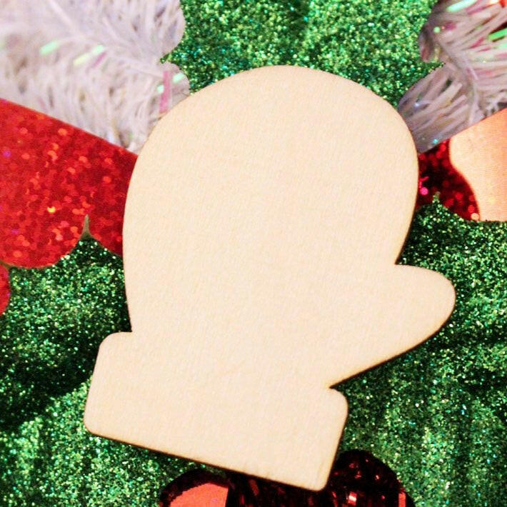 Wooden Mitten Christmas Ornaments by ChurchHouseWoodworks.com