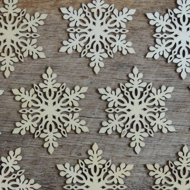 Wood Snowflake DIY Craft Supply Woodcraft Ornament