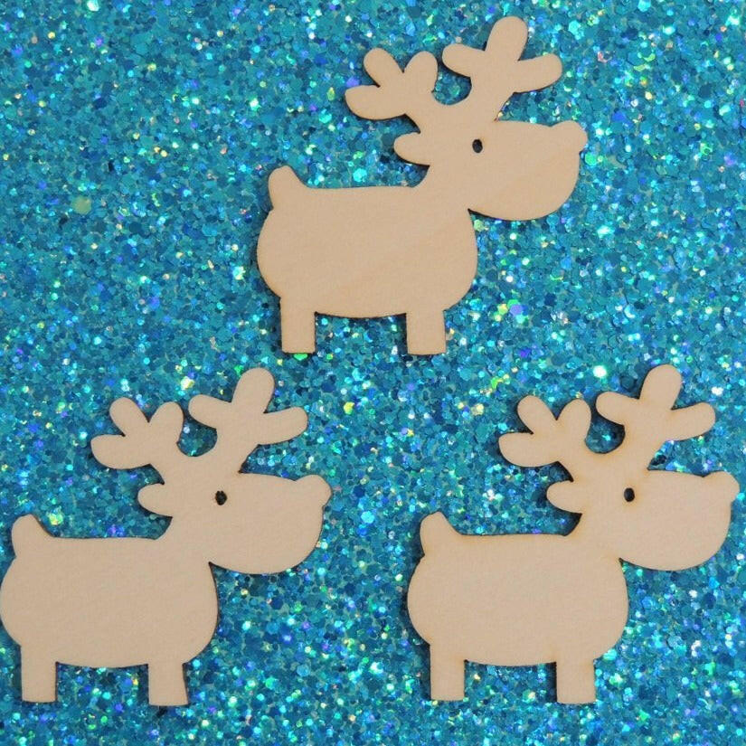 2 inch reindeer wood christmas ornament shapes crafts diy