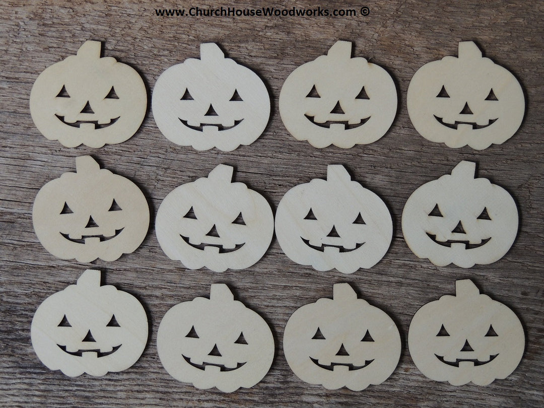 Wood Craft Pumpkin Jack-o-Lantern shapes for Halloween Fall