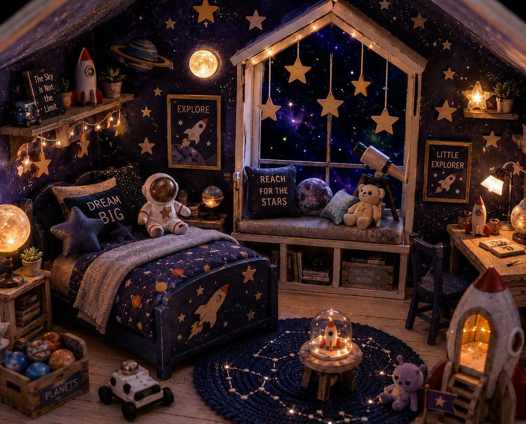 Building Your Own DIY Celestial Miniature Room by ChurchHouseWoodworks.com