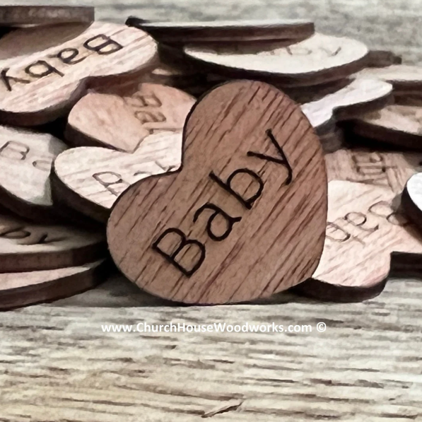 How to Elevate Your Baby Shower with Laser-Cut Wooden “Baby” Hearts