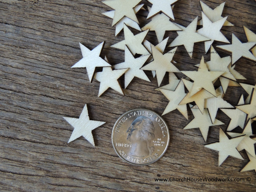 NEW! 3/4 inch Wood Stars