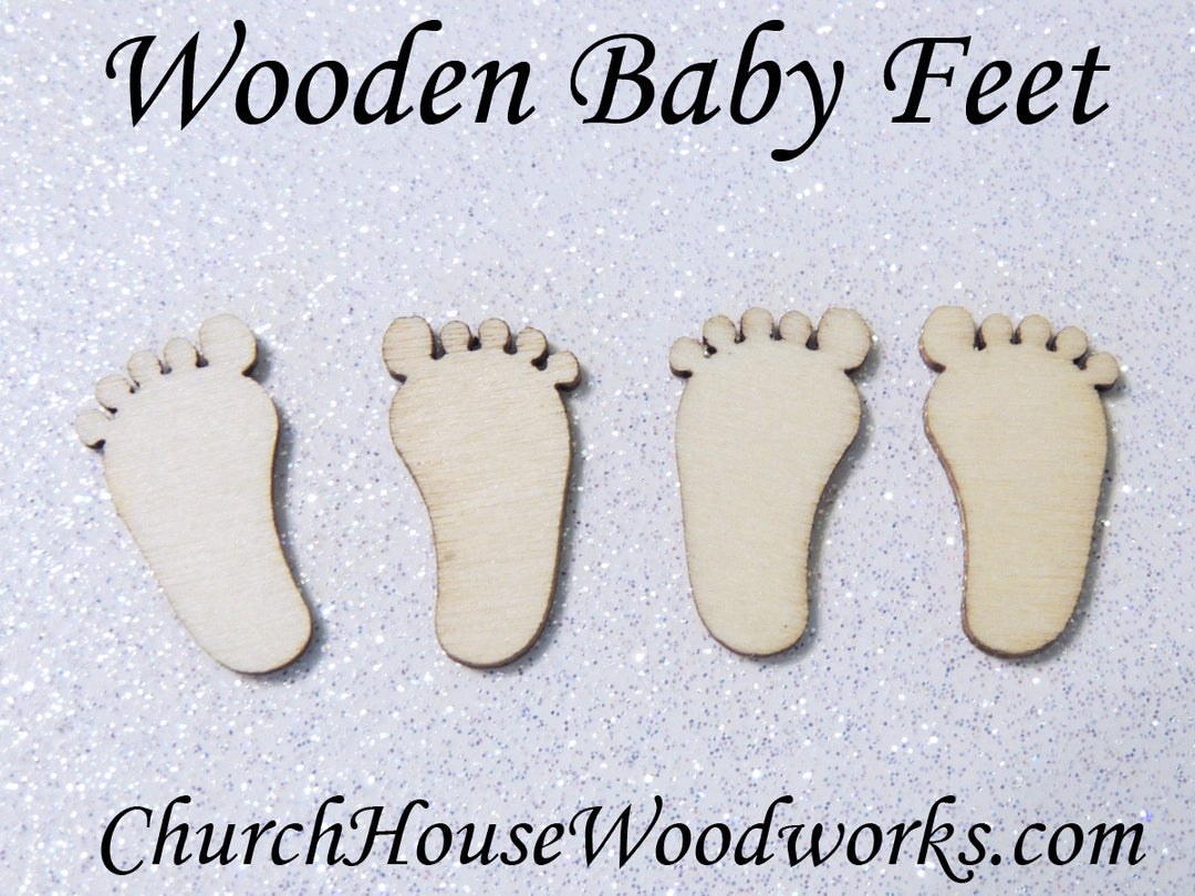 Wooden Baby Feet Wood Craft Shapes