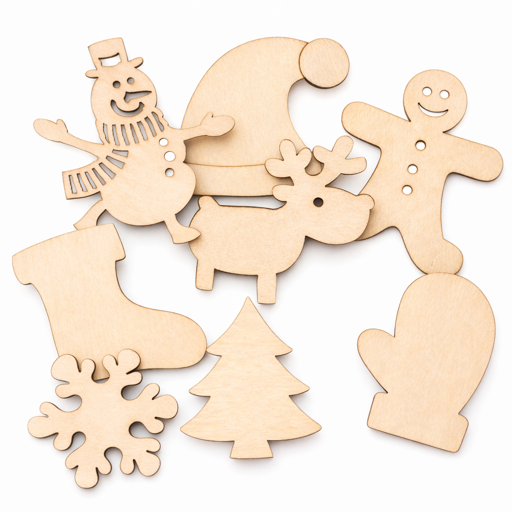Unfinished Wood Shapes Christmas Craft Shapes