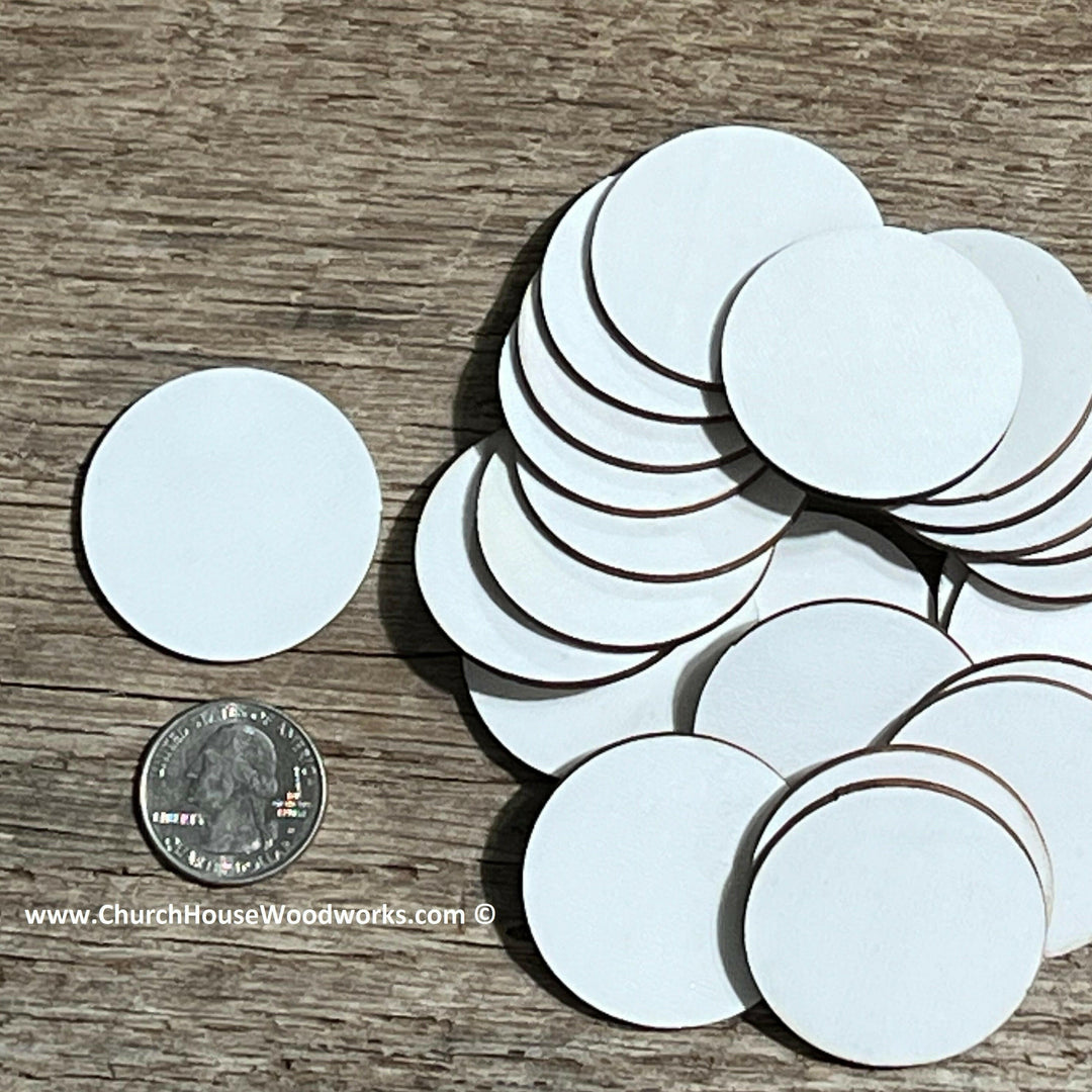 1.5 inch white wood laser cut blanks