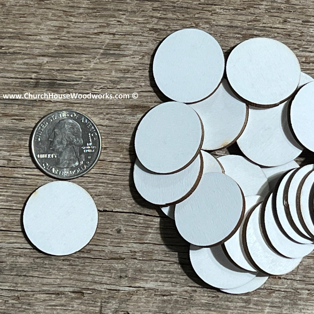 1 INCH WHITE CIRCLE BLANKS with NO