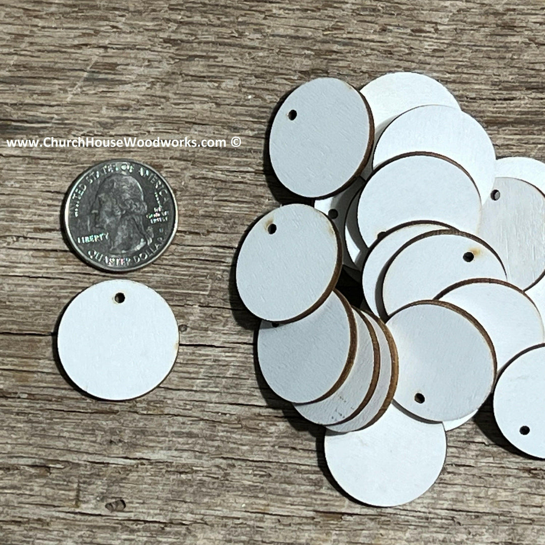 1 INCH WHITE CIRCLE BLANKS with ONE