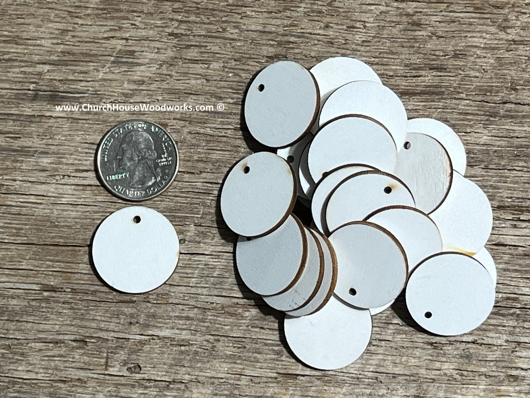 1 INCH WHITE CIRCLE BLANKS with ONE