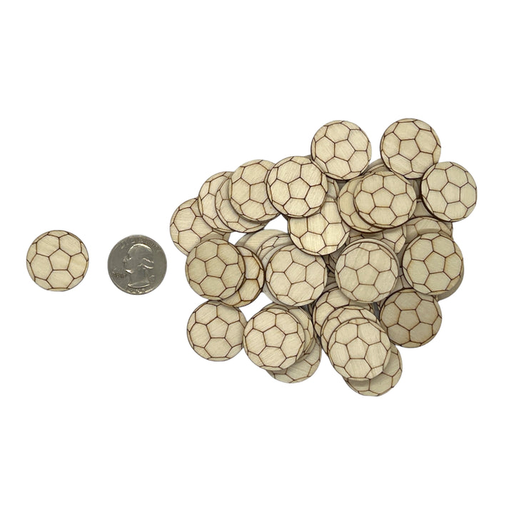 laser cut wood shape soccer ball cutouts for crafts
