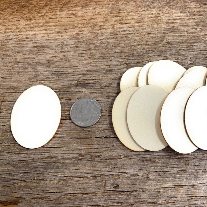 2 inch wood oval craft shape