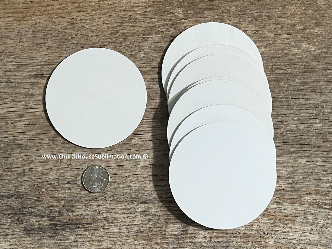3.5 INCH WHITE CIRCLE BLANKS with NO HOLE