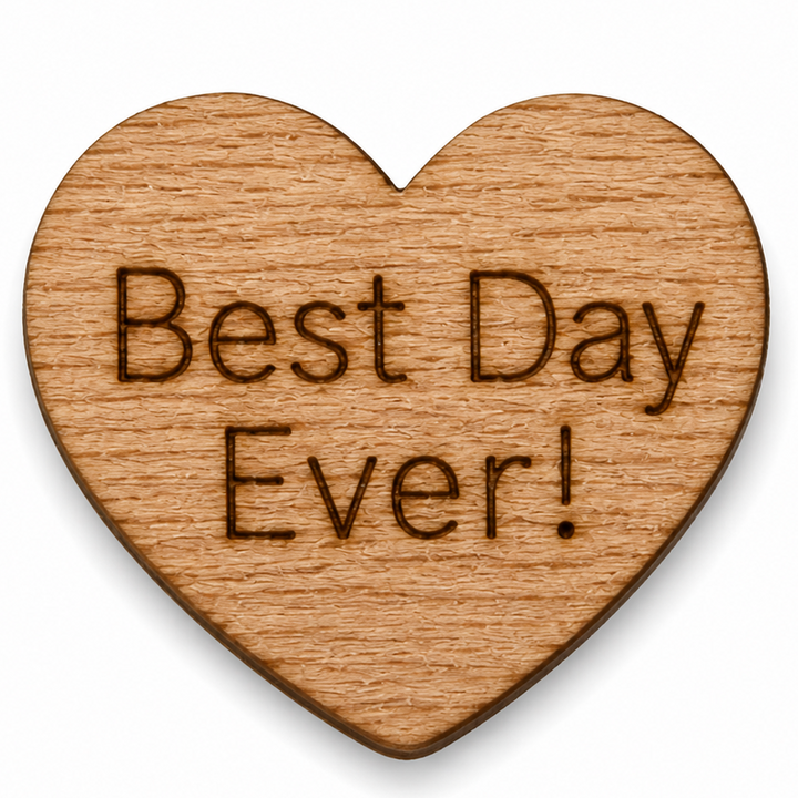 Best Day Ever wood hearts for baby showers, celebrations, parties, wedding showers that has a country, rustic, boho, cowboy, western theme by ChurchHouseWoodworks.com