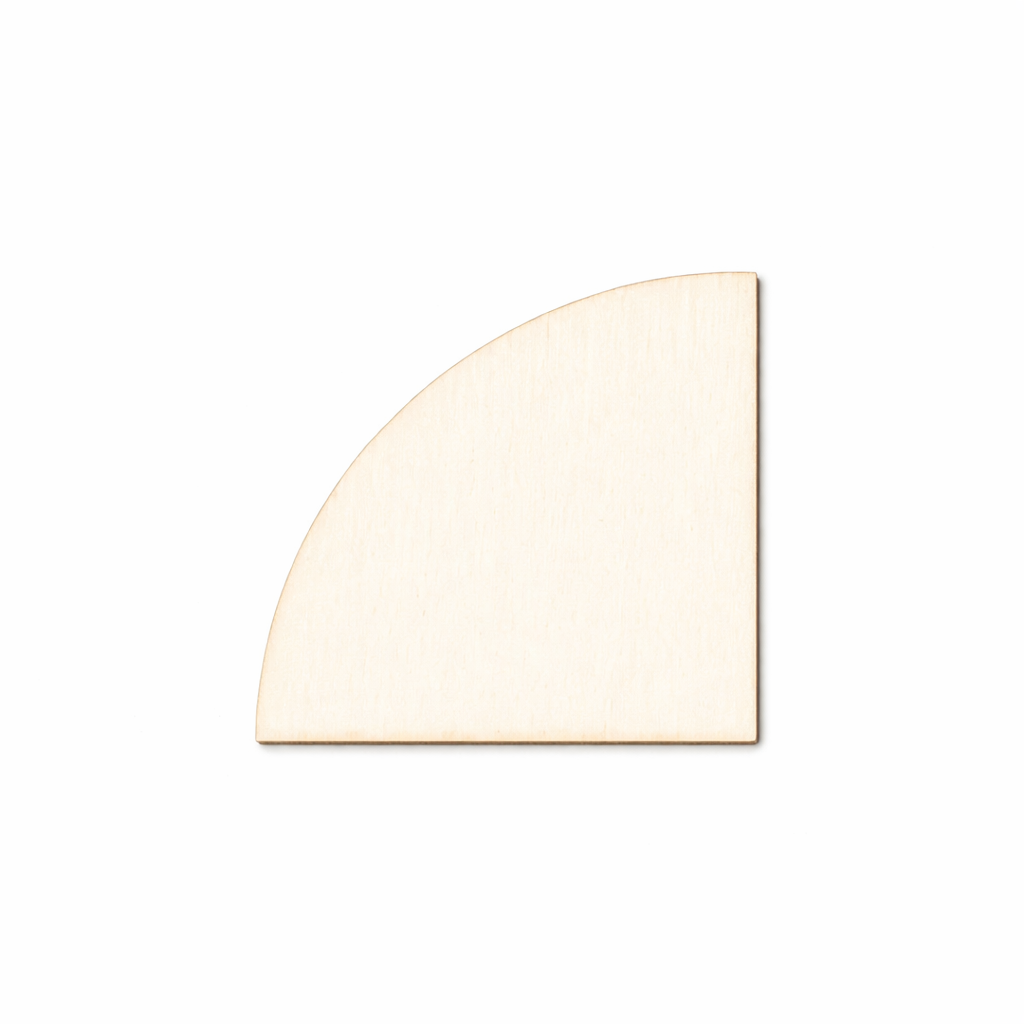 quarter circle laser cut wood craft shapes
