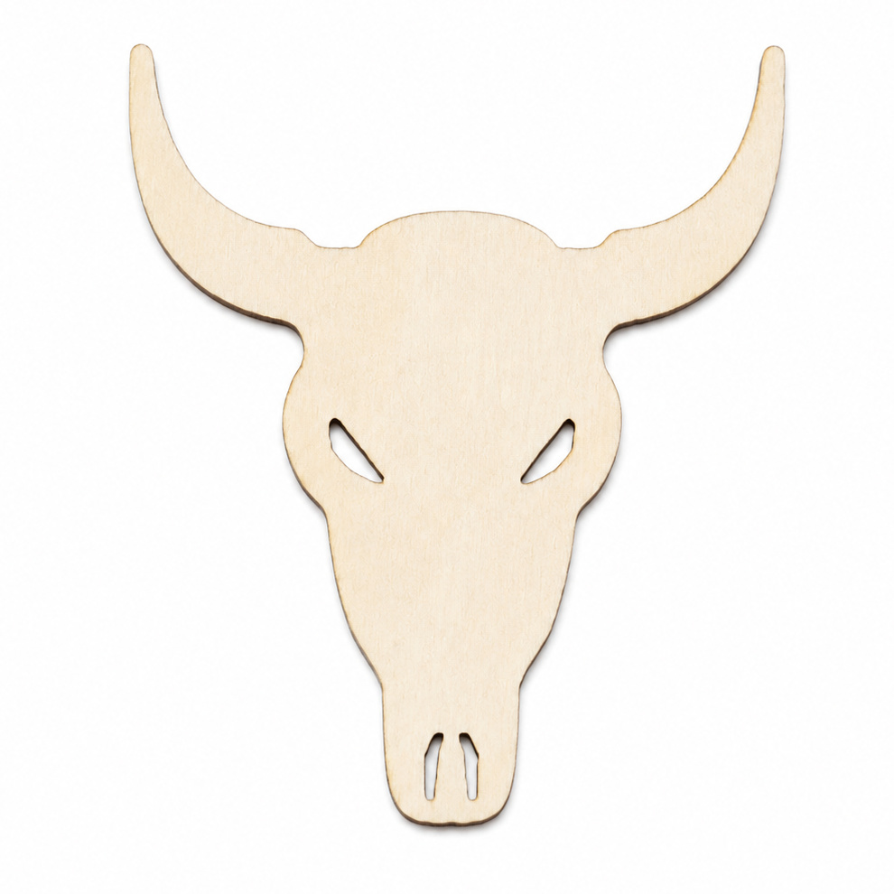 Wood Cow Head Western Cut Out Shapes for painting on DIY by ChurchHouseWoodworks.com