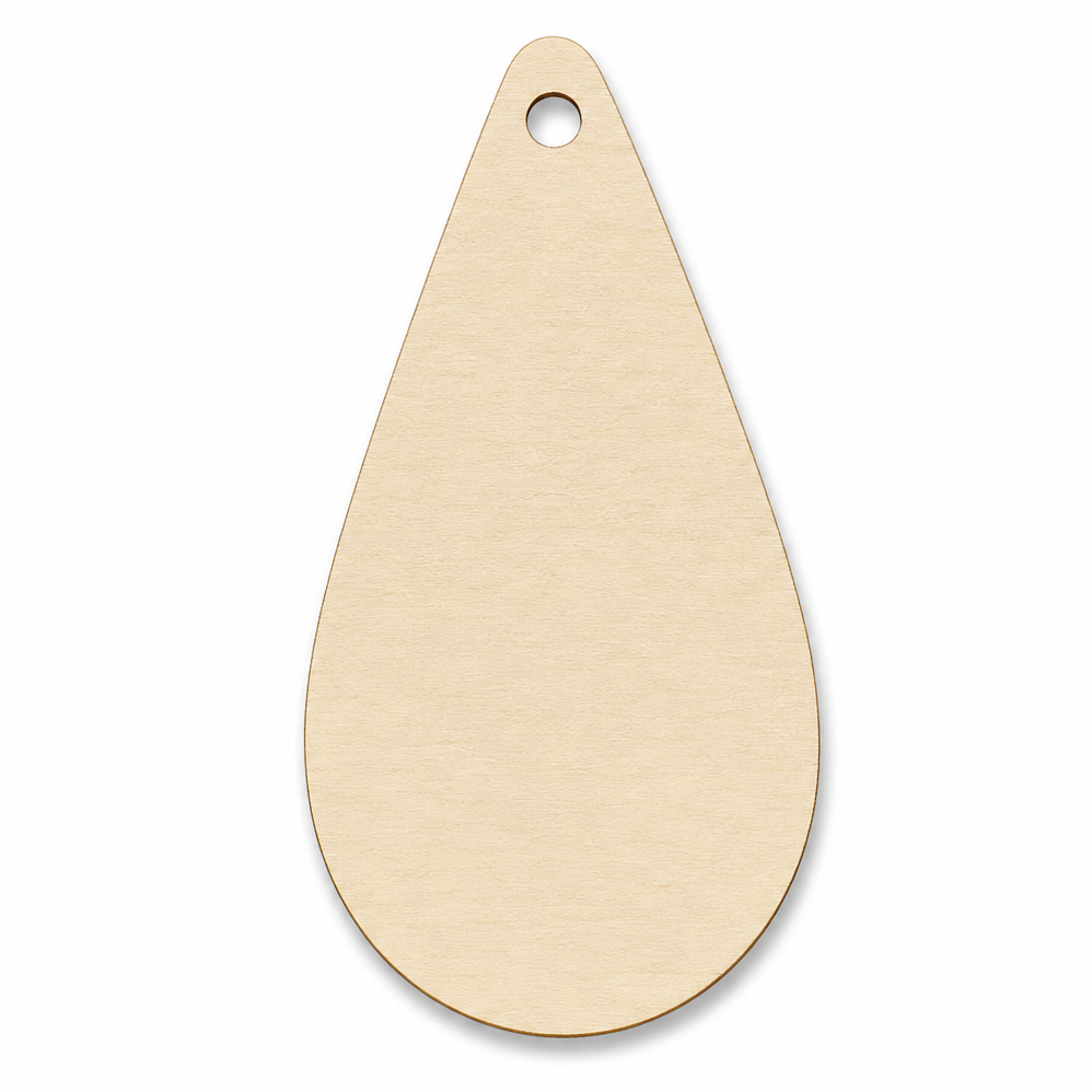 Wood earring blanks of a tear drop to paint on or make crafts with by ChurchHouseWoodworks.com