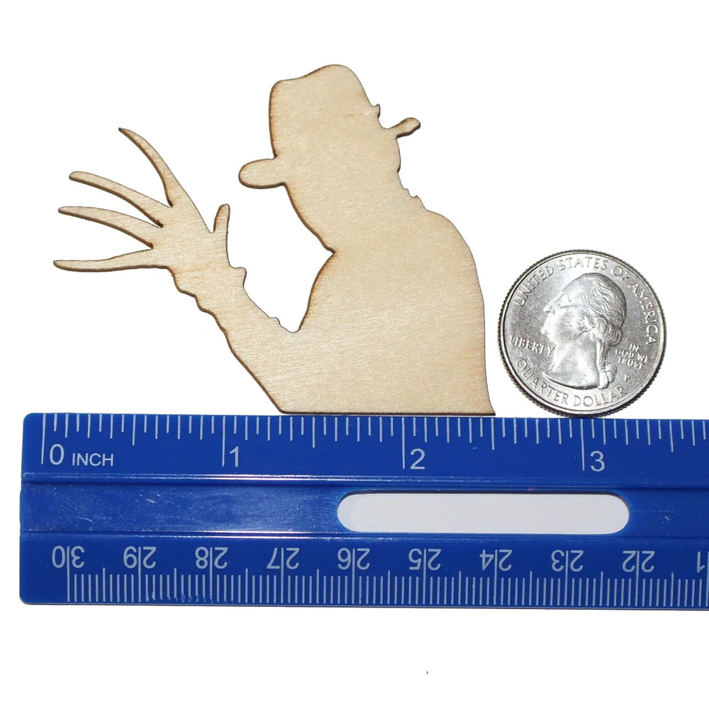 2.5 inch Freddy Krueger Wood Shapes Kreuger