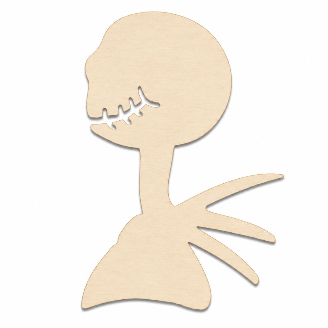 Wood halloween horror cutout craft pieces to paint on to make halloween horror nightmare christmas wreaths or ornaments jack