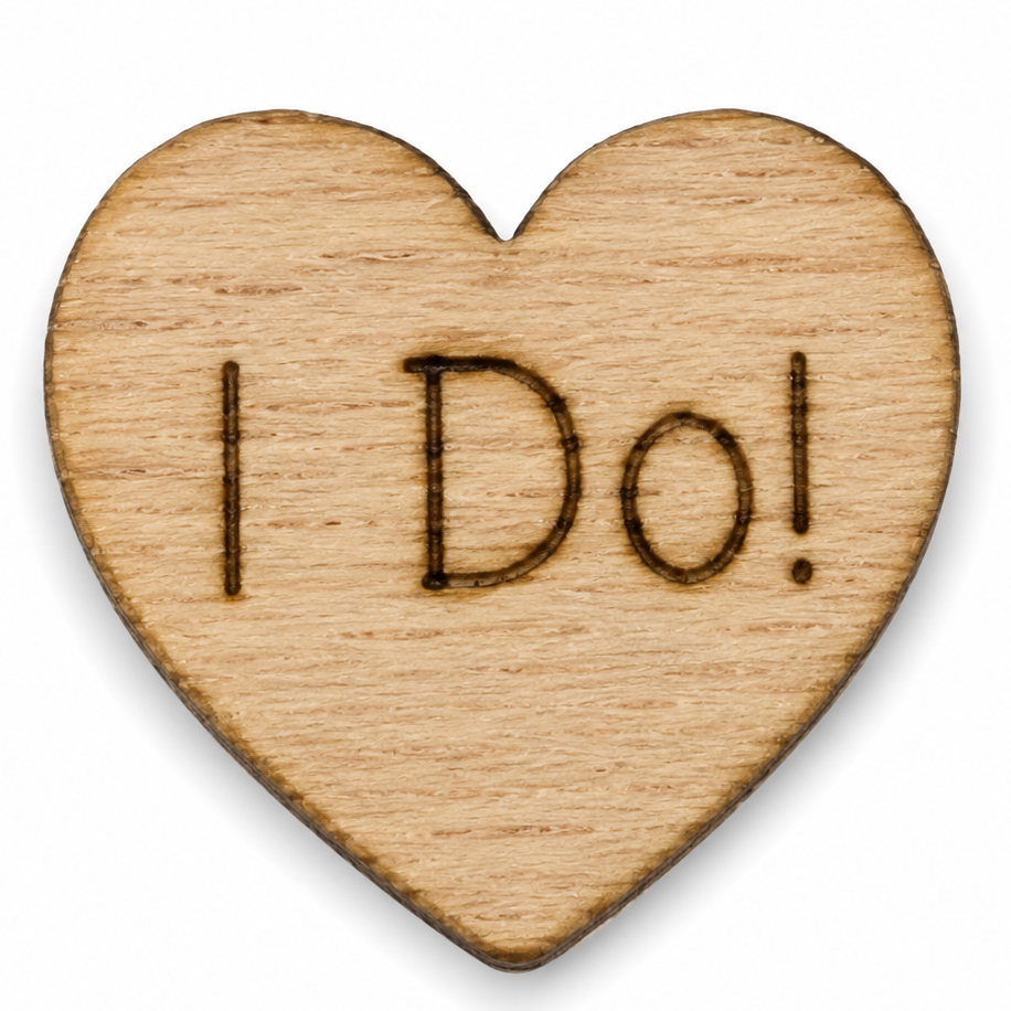 I Do Wedding wood hearts for wedding shower, bridal shower to scatter on the table as decorations. 