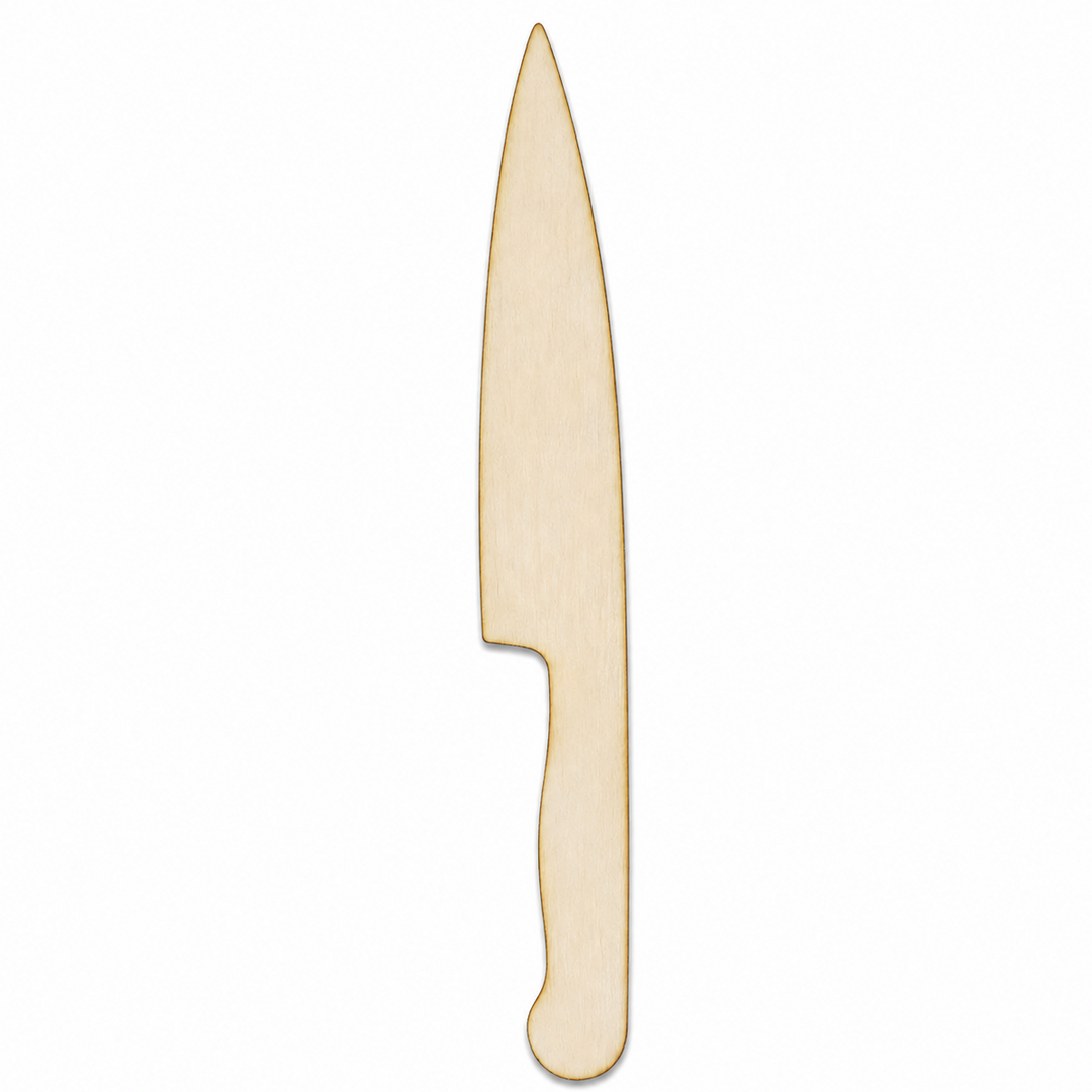 Wood Knife to make DIY Halloween Horror crafts such as Halloween Wreaths and just hot glue them on or Halloween Ornaments Just paint them or add glitter by ChurchHouseWoodworks.com