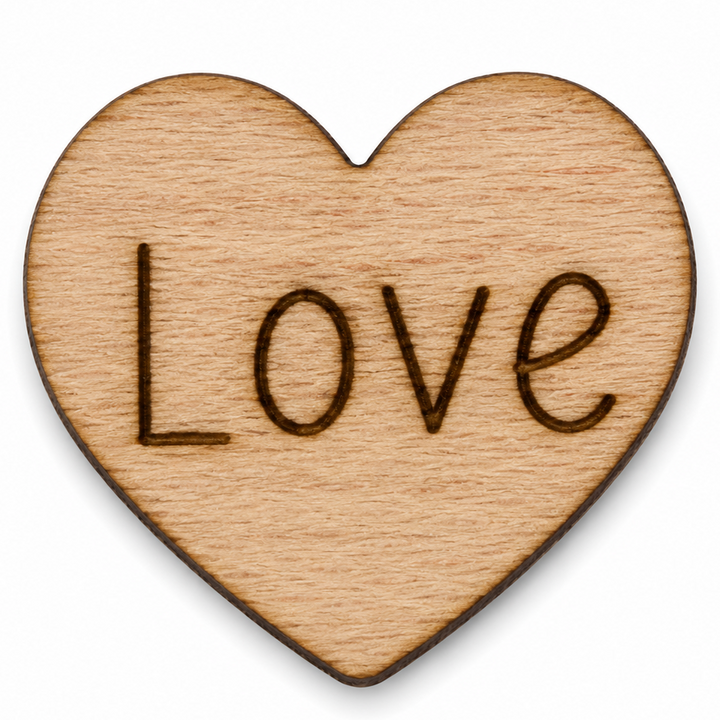 Wood hearts with the word LOVE on the front of them for wedding showers or bridal showers. Diy crafts and gifts you can make by ChurchHouseWoodworks.com