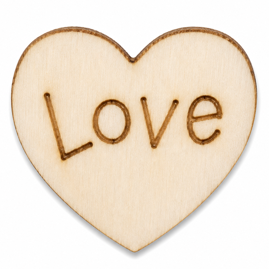 Love wood shape cutouts for table scatter decorations for bridal shower, wedding shower, baby shower, diy crafts to handout by ChurchHouseWoodworks.com