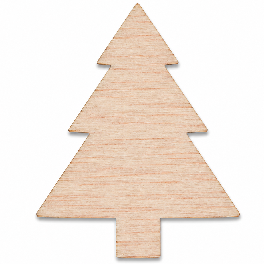 Mini Tiny Wood Christmas Tree shape cutouts to paint on or add glitter to turn them into a diy Christmas ornament or hot glue them to a tiny Christmas wreath for a dollhouse miniature. By ChurchHouseWoodworks.com