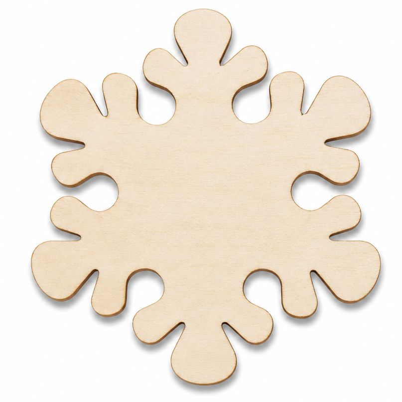 Mini Wood Snowflake Shape Cutouts by ChurchHouseWoodworks.com Christmas 