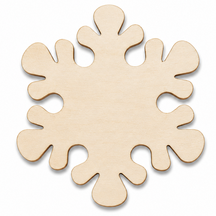 Mini Wood Snowflake Shape Cutouts by ChurchHouseWoodworks.com Christmas 