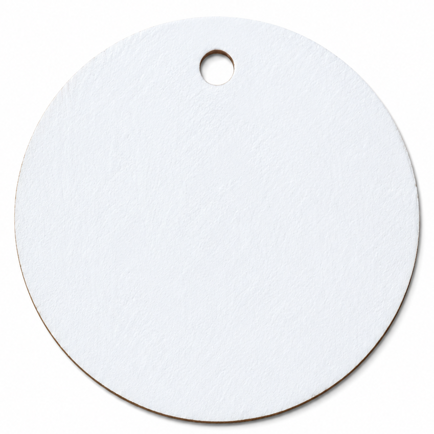 Primed White Wood Circles Blanks Tags to paint on and create DIY Projects by ChurchHouseWoodworks.com