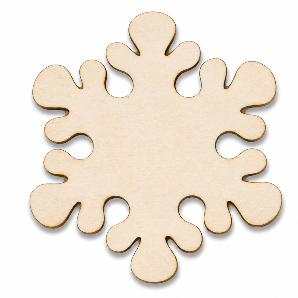 Wood Snowflake Christmas Ornaments to make DIY Christmas wreaths to hot glue on or paint on and add glitter to it or make Christmas Ornaments out of them by ChurchHouseWoodworks.com