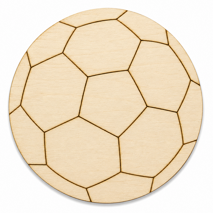 Soccer Ball Wood Shape Laser Cut outs by ChurchHouseWoodworks.com