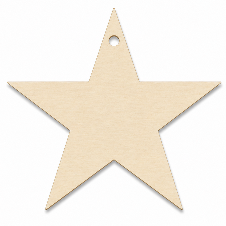 Wood shaped stars cutout pieces that are laser cut that are earring blanks to make diy craft projects or to paint on by ChurchHouseWoodworks.com