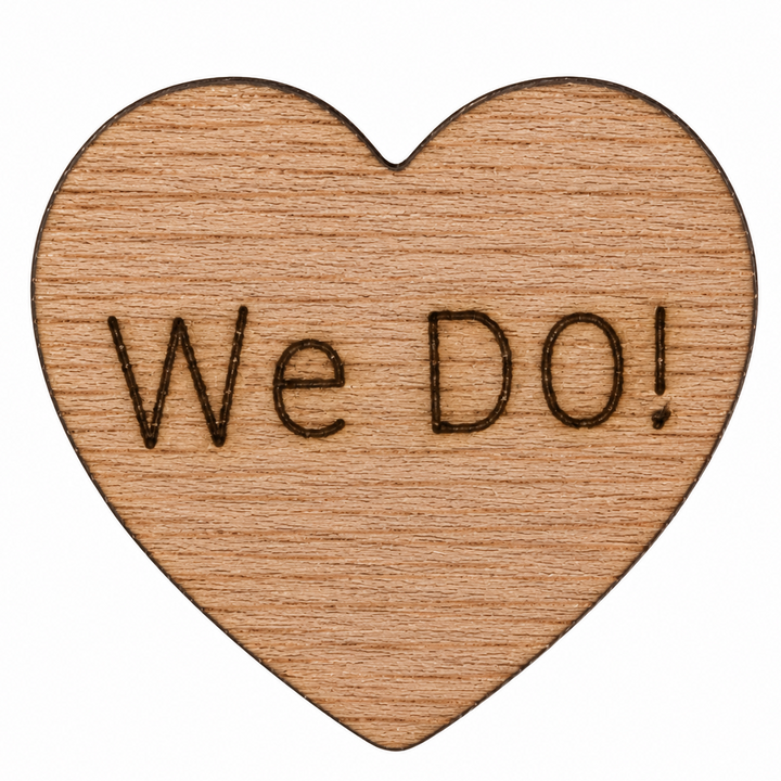 We Do! Wood Hearts (100 qty) 1/2 inch