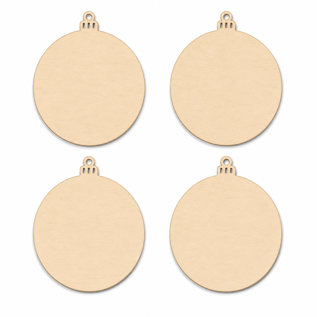 Wood Christmas Ball ornaments to paint on or glitter on to make DIY Christmas wreaths by hot gluing them or add to your tree by ChurchHouseWoodworks.com