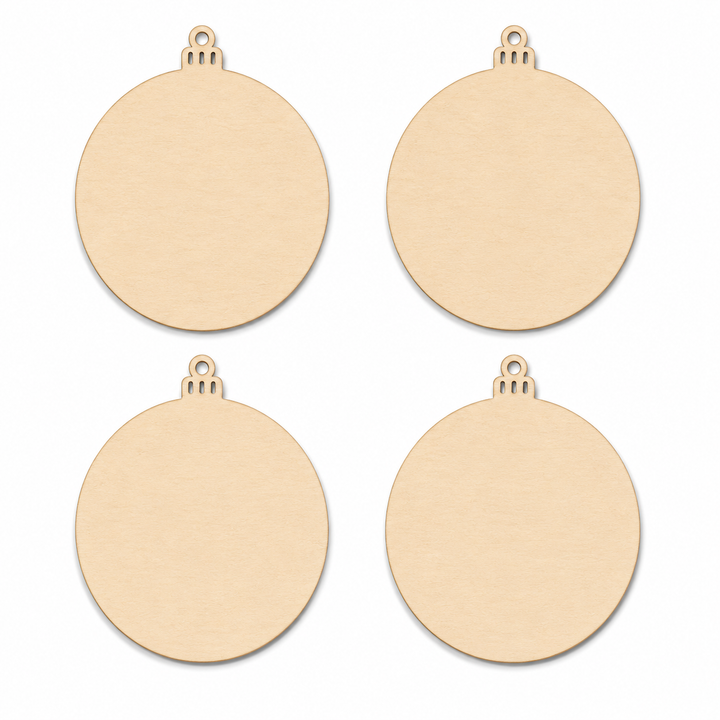 Wood Christmas Ball ornaments to paint on or glitter on to make DIY Christmas wreaths by hot gluing them or add to your tree by ChurchHouseWoodworks.com