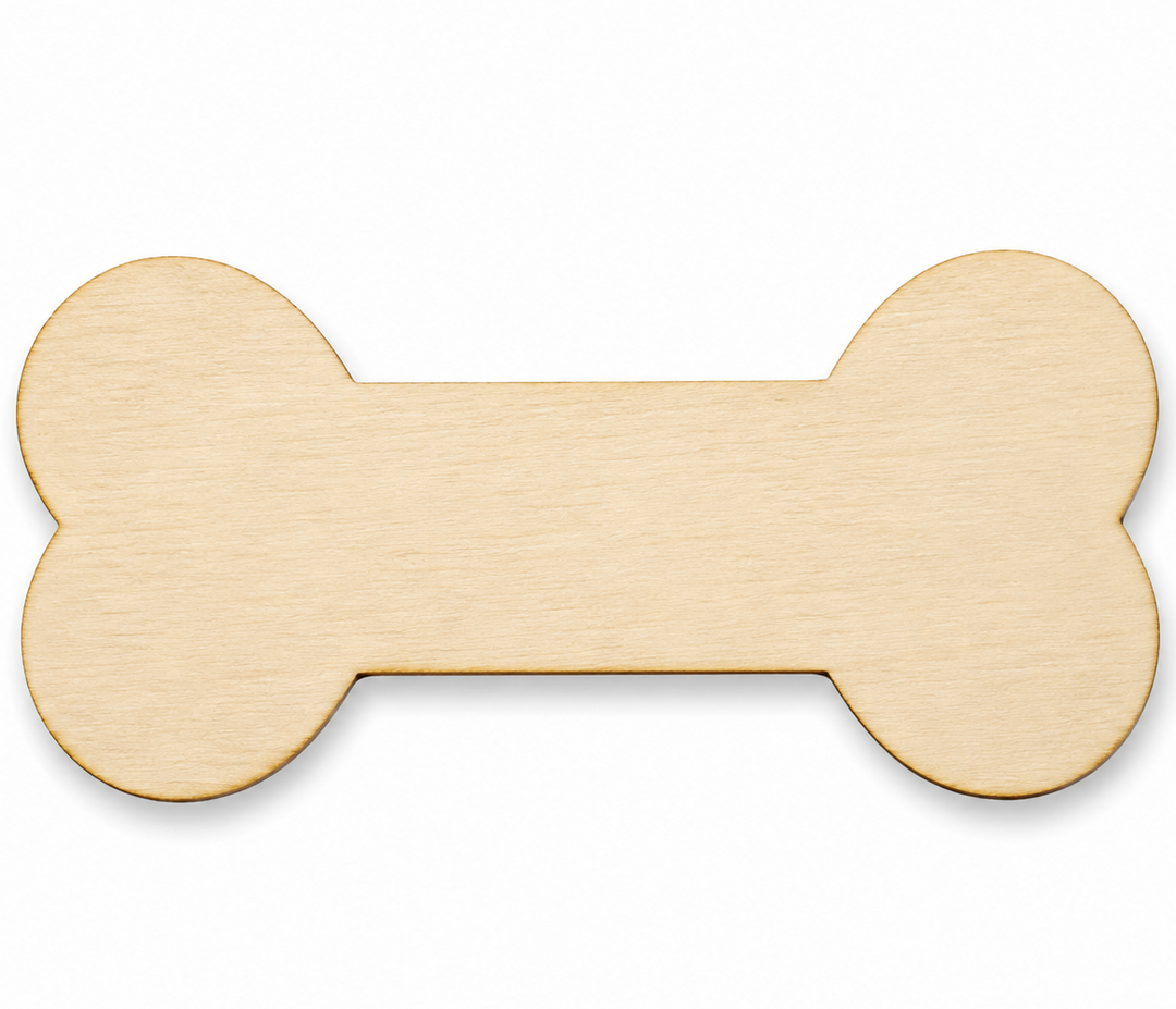 Wood Dog Bone Shapes Laser Cut Outs for crafting and to paint on by ChurchHouseWoodworks.com