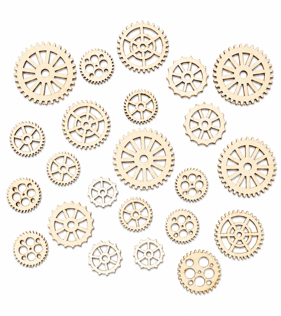 gears or cogs Wood Gear Cog Mix (25 qty) 1 to 2 Inch