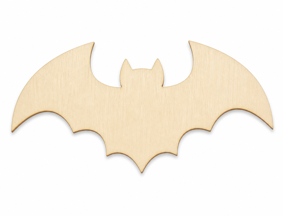 Halloween Bat Wood Shape cutout craft to paint on or add glitter to make Halloween DIY Wreaths or Halloween Ornaments for spooky diorama scenes