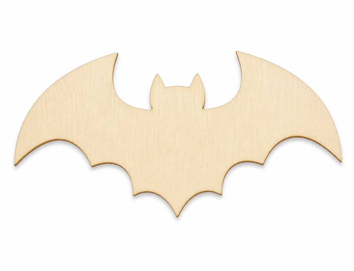 Halloween Bat Wood Shape cutout craft to paint on or add glitter to make Halloween DIY Wreaths or Halloween Ornaments for spooky diorama scenes