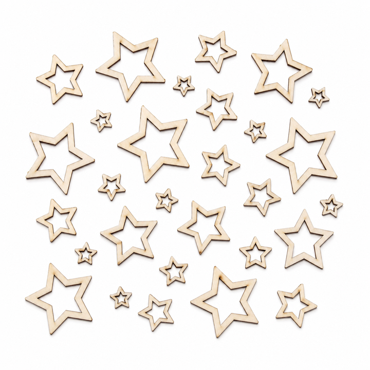 Wood Hollow Stars Mix (50 qty)