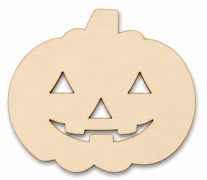 Jack O Lantern Pumpkin Halloween Shapes Laser Cutouts for crafting and to paint on by ChurchHouseWoodworks.com