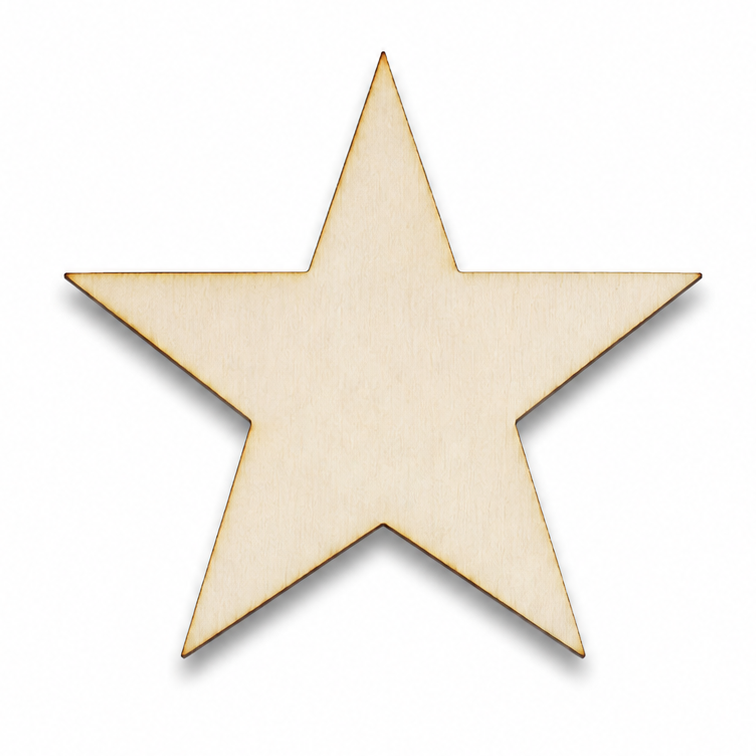 Wood shaped star cutouts to craft with and paint on. Can also be used in Fourth of July DIY crafts, miniatures, dollhouse Making, Outer Space Sky Galaxy for Educational Teaching.