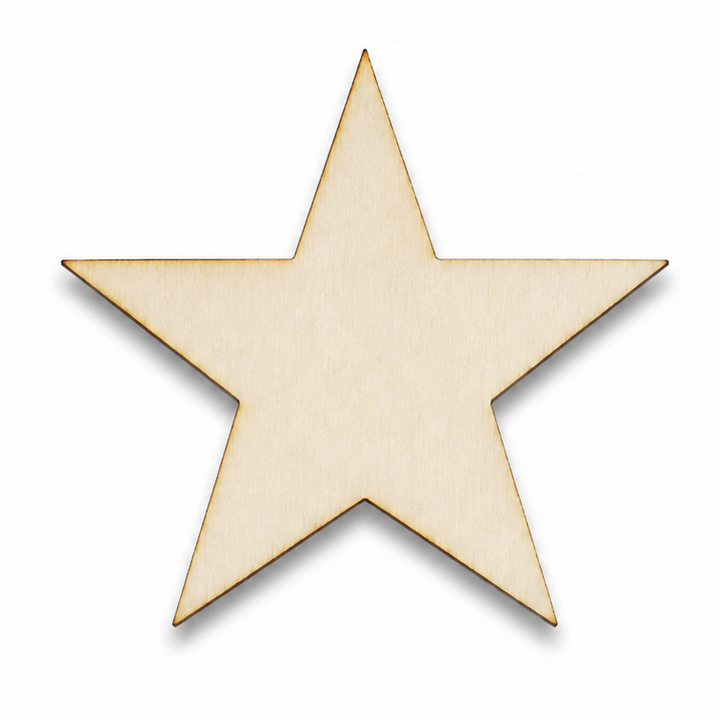 Wood shaped star cutouts to craft with and paint on. Can also be used in Fourth of July DIY crafts, miniatures, dollhouse Making, Outer Space Sky Galaxy for Educational Teaching.