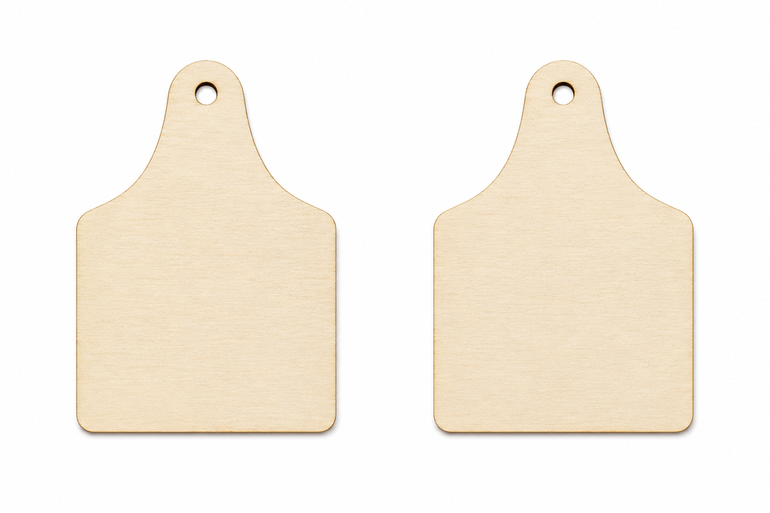 Cow Tag Earring Blanks (25 qty) 2  Inch
