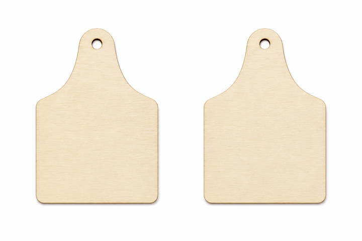 Cow Tag Earring Blanks (25 qty) 2  Inch